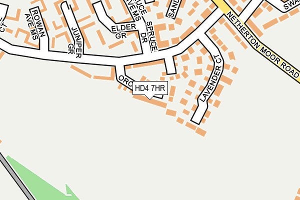 HD4 7HR map - OS OpenMap – Local (Ordnance Survey)