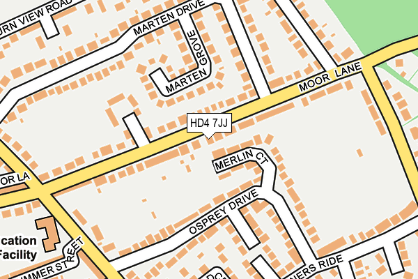 HD4 7JJ map - OS OpenMap – Local (Ordnance Survey)