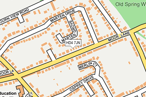 HD4 7JN map - OS OpenMap – Local (Ordnance Survey)