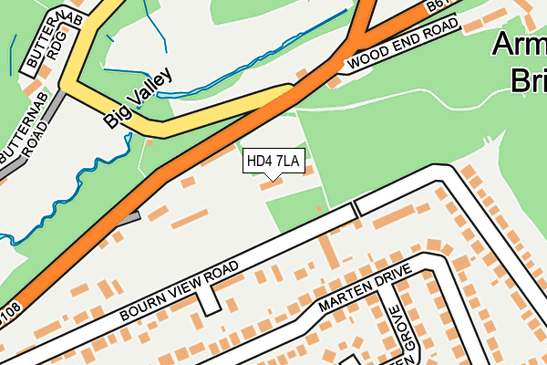 HD4 7LA map - OS OpenMap – Local (Ordnance Survey)