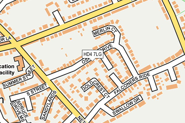 HD4 7LG map - OS OpenMap – Local (Ordnance Survey)