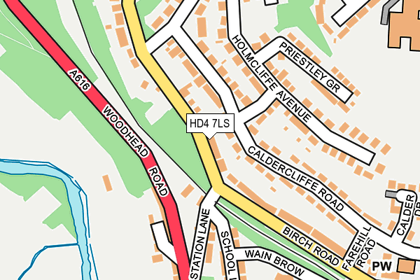HD4 7LS map - OS OpenMap – Local (Ordnance Survey)
