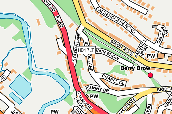 HD4 7LT map - OS OpenMap – Local (Ordnance Survey)