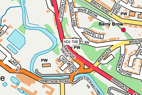 HD4 7NB map - OS OpenMap – Local (Ordnance Survey)