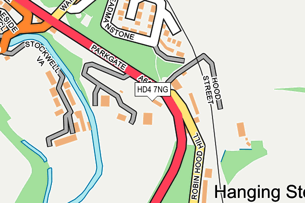 HD4 7NG map - OS OpenMap – Local (Ordnance Survey)