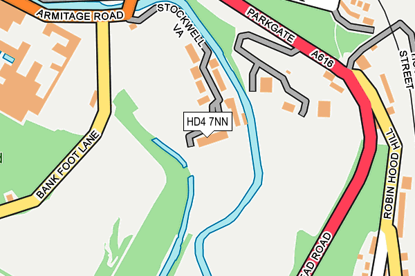 HD4 7NN map - OS OpenMap – Local (Ordnance Survey)