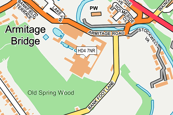 HD4 7NR map - OS OpenMap – Local (Ordnance Survey)