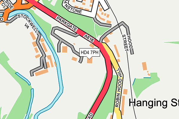 HD4 7PH map - OS OpenMap – Local (Ordnance Survey)