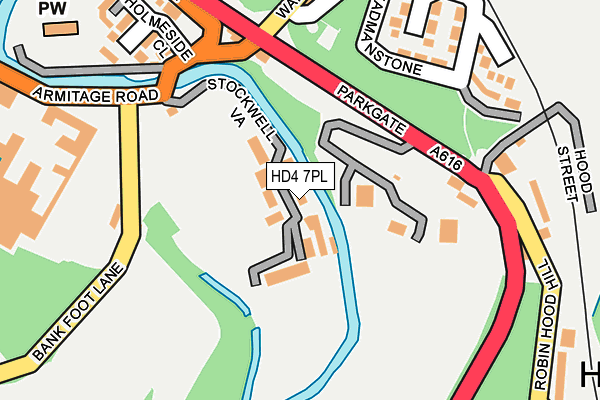 HD4 7PL map - OS OpenMap – Local (Ordnance Survey)