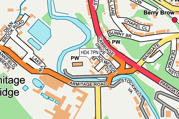 HD4 7PN map - OS OpenMap – Local (Ordnance Survey)