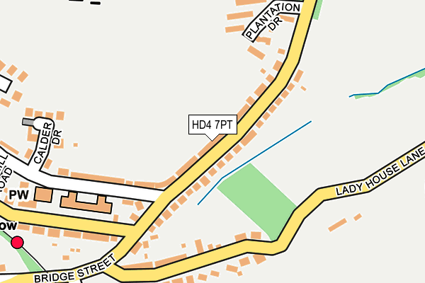 HD4 7PT map - OS OpenMap – Local (Ordnance Survey)