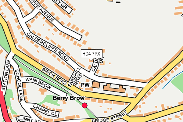 HD4 7PX map - OS OpenMap – Local (Ordnance Survey)