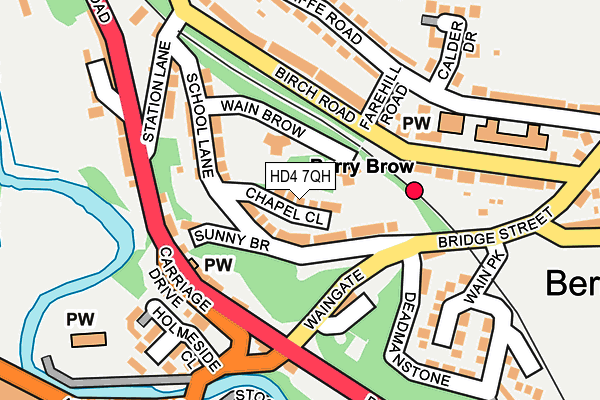 HD4 7QH map - OS OpenMap – Local (Ordnance Survey)
