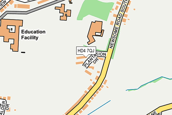 HD4 7QJ map - OS OpenMap – Local (Ordnance Survey)
