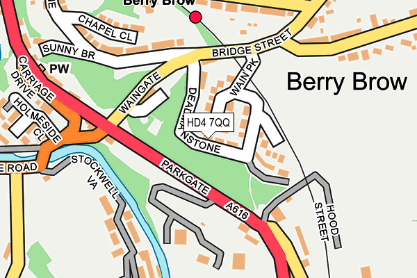 HD4 7QQ map - OS OpenMap – Local (Ordnance Survey)