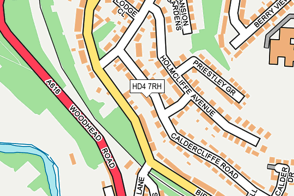 HD4 7RH map - OS OpenMap – Local (Ordnance Survey)