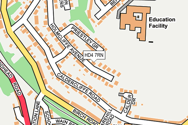 HD4 7RN map - OS OpenMap – Local (Ordnance Survey)
