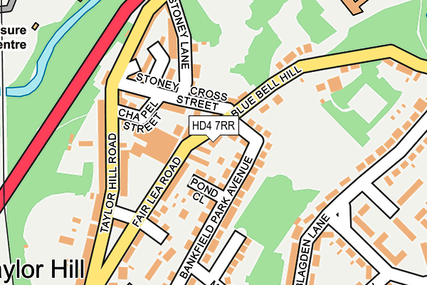 HD4 7RR map - OS OpenMap – Local (Ordnance Survey)