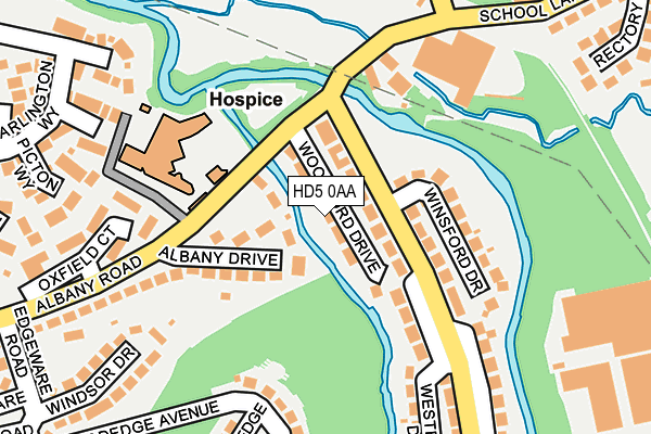 HD5 0AA map - OS OpenMap – Local (Ordnance Survey)