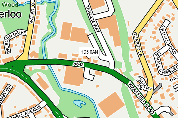 HD5 0AN map - OS OpenMap – Local (Ordnance Survey)