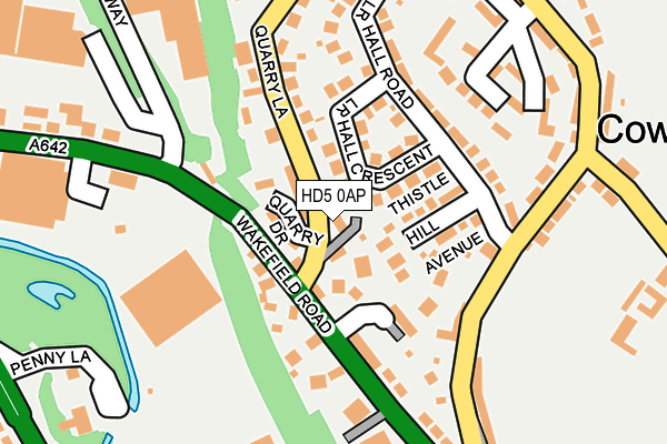 HD5 0AP map - OS OpenMap – Local (Ordnance Survey)
