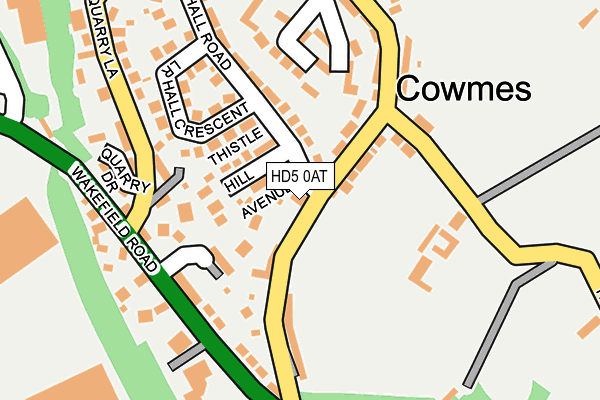 HD5 0AT map - OS OpenMap – Local (Ordnance Survey)