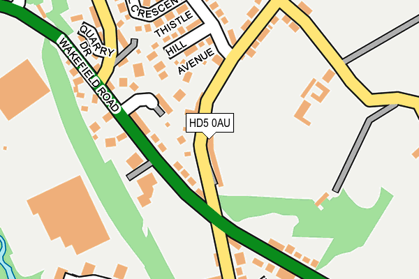 HD5 0AU map - OS OpenMap – Local (Ordnance Survey)