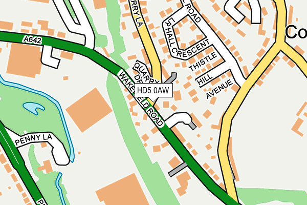 HD5 0AW map - OS OpenMap – Local (Ordnance Survey)