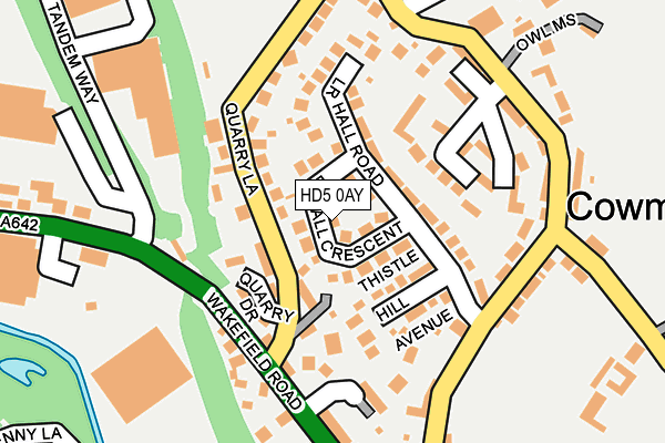 HD5 0AY map - OS OpenMap – Local (Ordnance Survey)