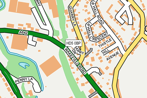 HD5 0BP map - OS OpenMap – Local (Ordnance Survey)