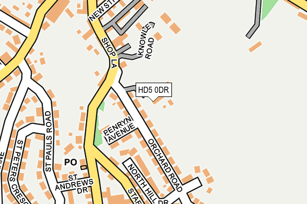 HD5 0DR map - OS OpenMap – Local (Ordnance Survey)