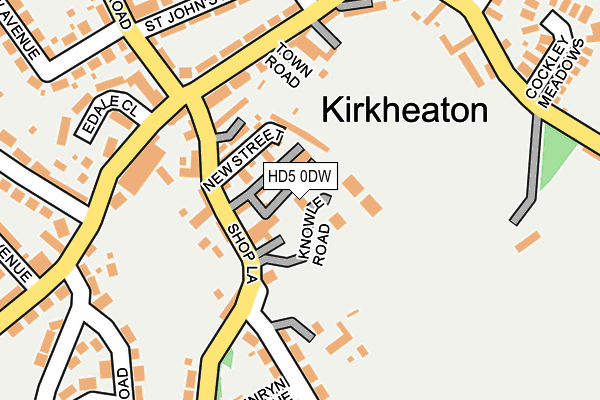 HD5 0DW map - OS OpenMap – Local (Ordnance Survey)