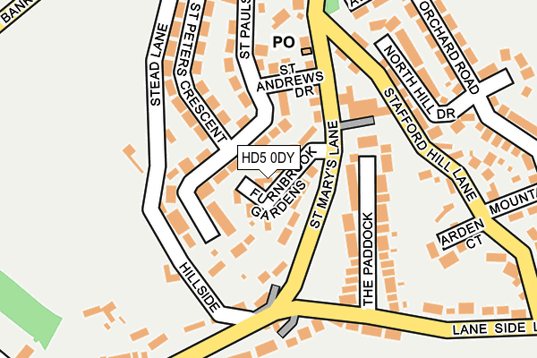 HD5 0DY map - OS OpenMap – Local (Ordnance Survey)