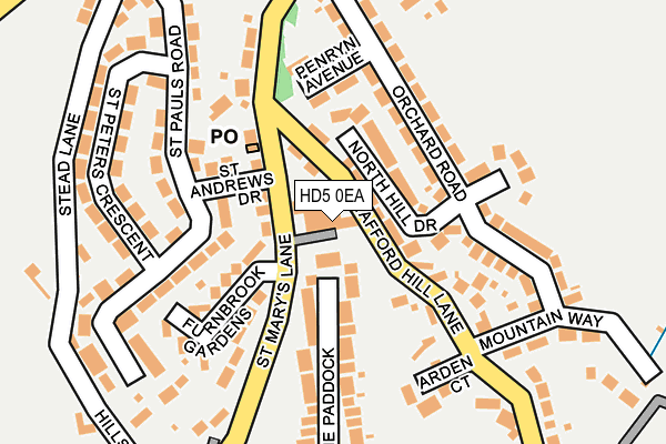 HD5 0EA map - OS OpenMap – Local (Ordnance Survey)