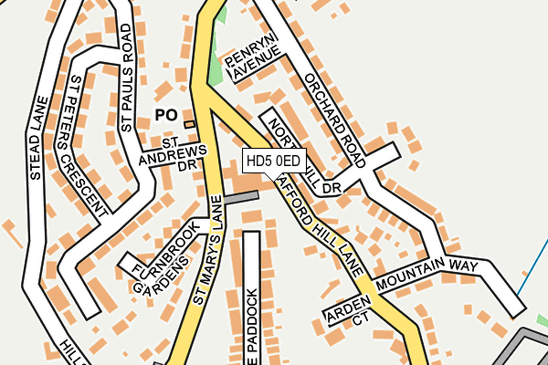 HD5 0ED map - OS OpenMap – Local (Ordnance Survey)