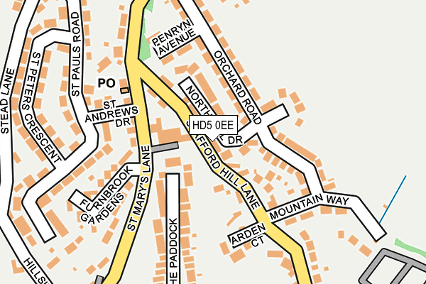 HD5 0EE map - OS OpenMap – Local (Ordnance Survey)