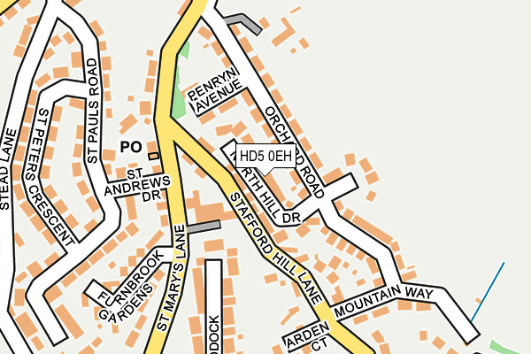 HD5 0EH map - OS OpenMap – Local (Ordnance Survey)