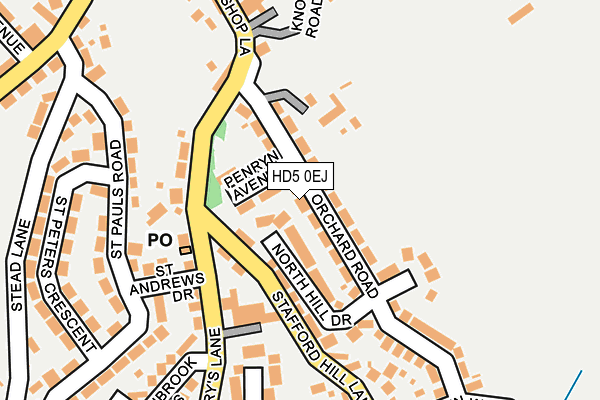 HD5 0EJ map - OS OpenMap – Local (Ordnance Survey)