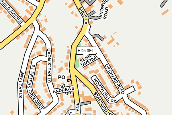 HD5 0EL map - OS OpenMap – Local (Ordnance Survey)