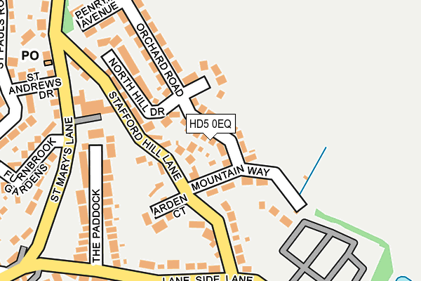 HD5 0EQ map - OS OpenMap – Local (Ordnance Survey)