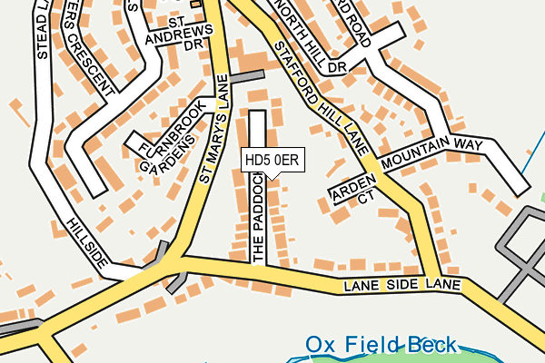HD5 0ER map - OS OpenMap – Local (Ordnance Survey)