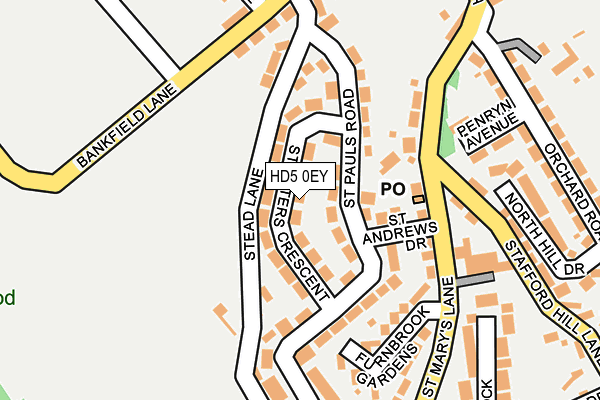 HD5 0EY map - OS OpenMap – Local (Ordnance Survey)