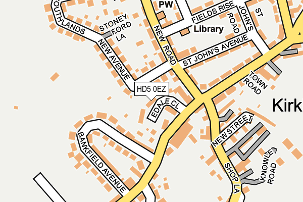 HD5 0EZ map - OS OpenMap – Local (Ordnance Survey)
