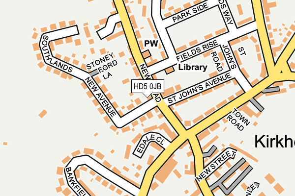 HD5 0JB map - OS OpenMap – Local (Ordnance Survey)