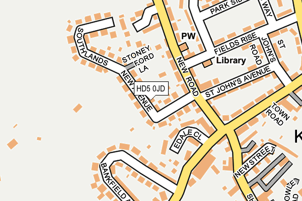 HD5 0JD map - OS OpenMap – Local (Ordnance Survey)