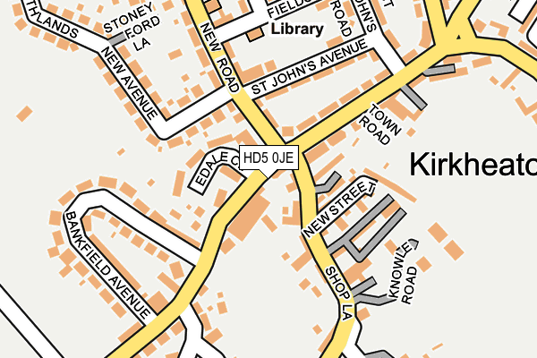 HD5 0JE map - OS OpenMap – Local (Ordnance Survey)
