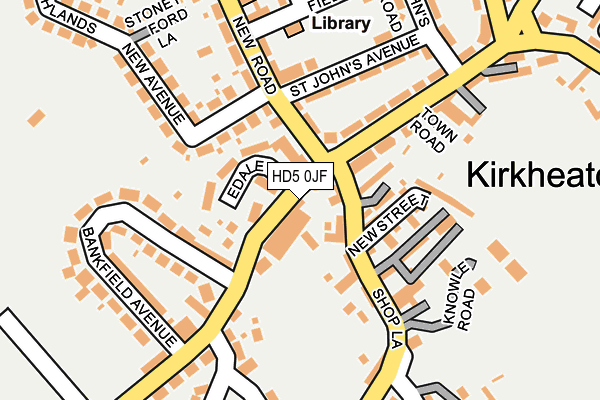 HD5 0JF map - OS OpenMap – Local (Ordnance Survey)