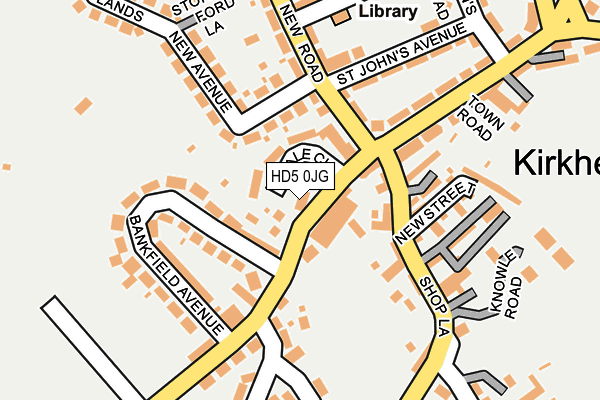 HD5 0JG map - OS OpenMap – Local (Ordnance Survey)