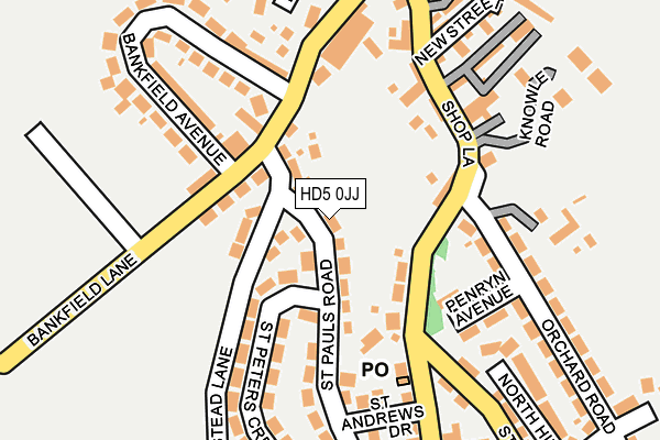 HD5 0JJ map - OS OpenMap – Local (Ordnance Survey)