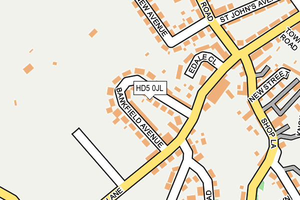 HD5 0JL map - OS OpenMap – Local (Ordnance Survey)